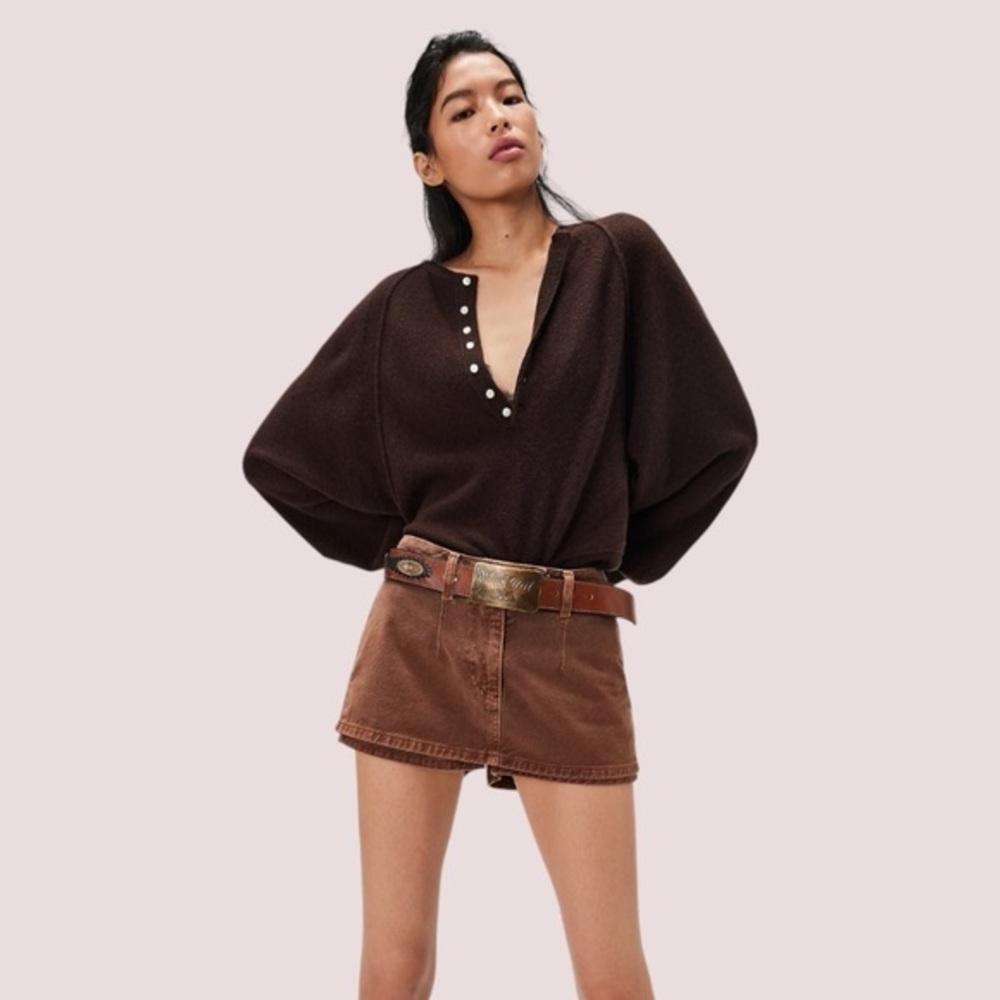 Free People Porta Cashmere Henley NWT